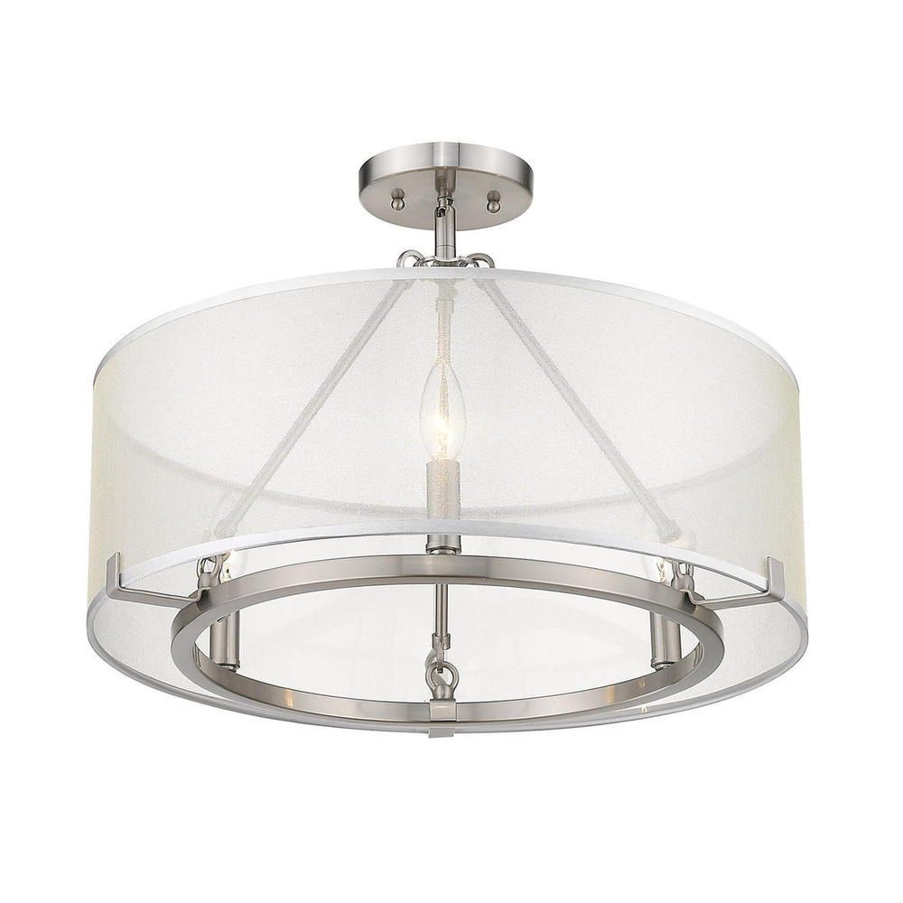 Alyssa 3 Light Semi-Flush - Long Rod Only